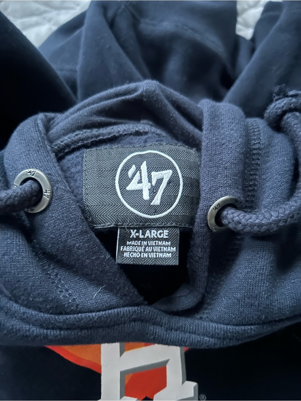Houston Astro Hoodie ‘47 Brand Size XL Navy sportswear - Picture 2 of 6